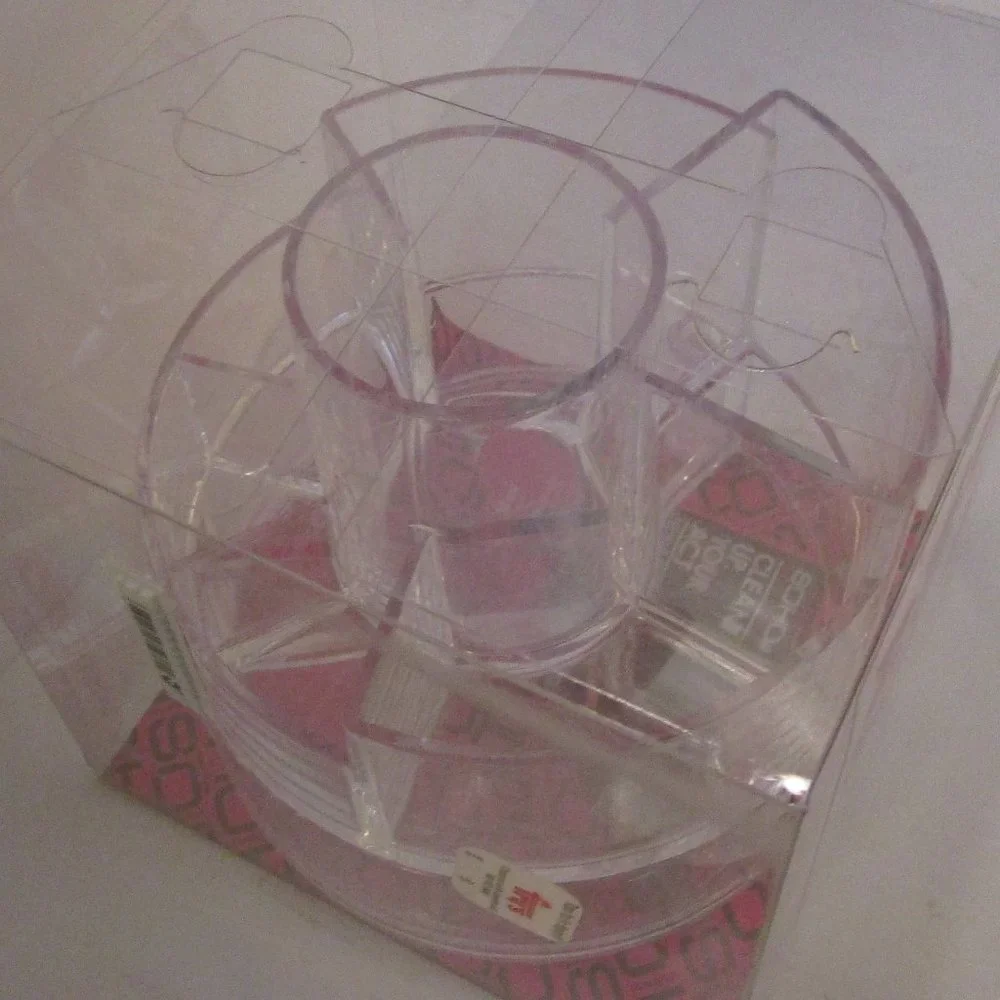 new acrylic makeup organizer bin